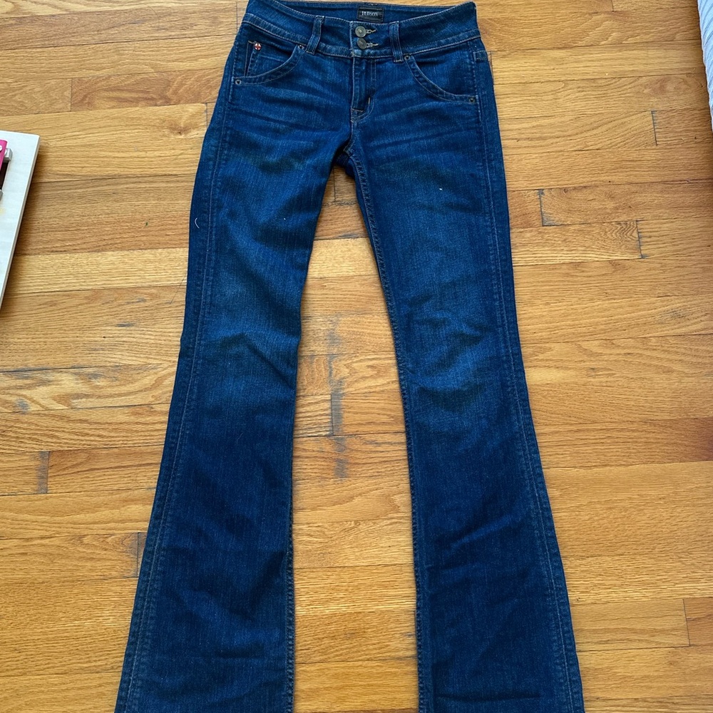 Hudson Jeans Dark Blue Flare/Wide Leg Jeans size 24